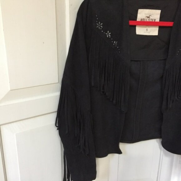 Hollister Black Faux Suede Jacket - Picture 11 of 16